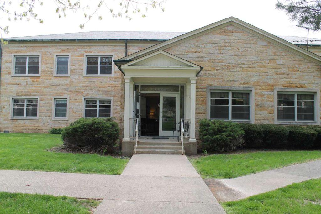 A view of the front door at the SMWC guest house.